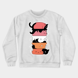 Cute Cat Stack Crewneck Sweatshirt